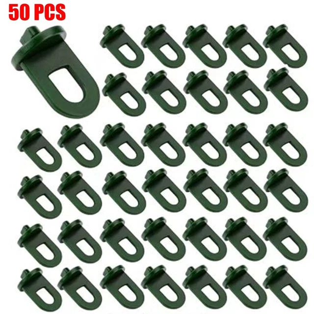 50xGreenhouse Clips Plastic Hanging Clips Support Hooks For Baskets Plant Pot  .