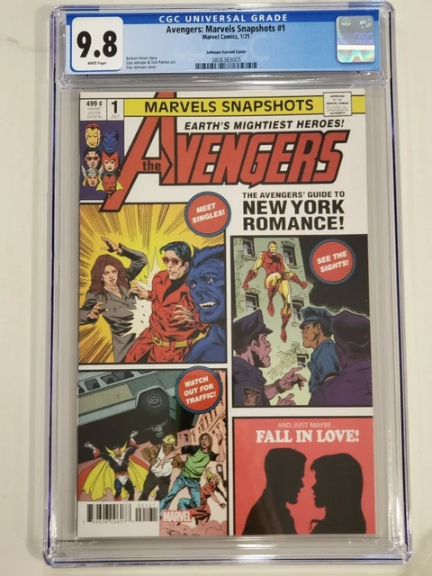 Avengers: Marvels Snapshots #1 Cgc Nm/Mt(9.8) White *Rare Johnson Variant Cover*