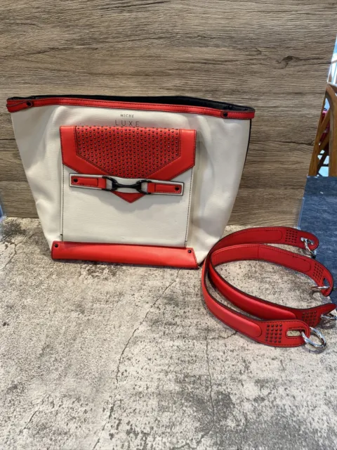 Miche Luxe Hampton Demi Shell with Straps Beige & Red S8476