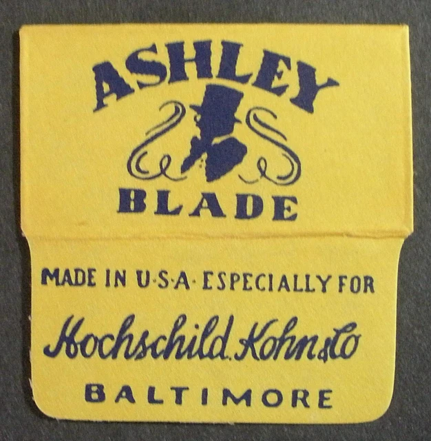 Vintage Razor Blade ASHLEY One Wrapped Blade   RARE