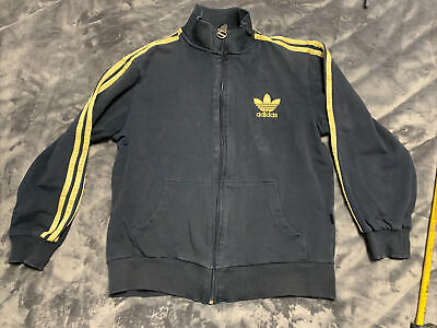 Adidas Chile 62 Style track jacket black/gold mens size Small