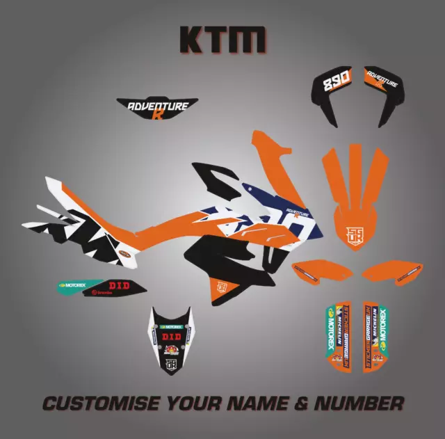KTM 790 890 Adventure R 2019 2020 2021 2022 Full Graphics Sticker Kit Decals