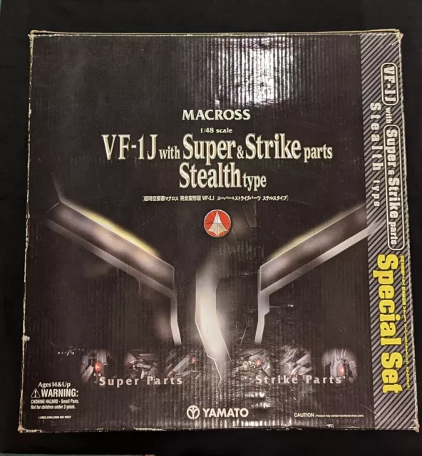 Yamato Macross Robotech VF-1J w/Super &Strike parts Steslth Special 1/48 Figure