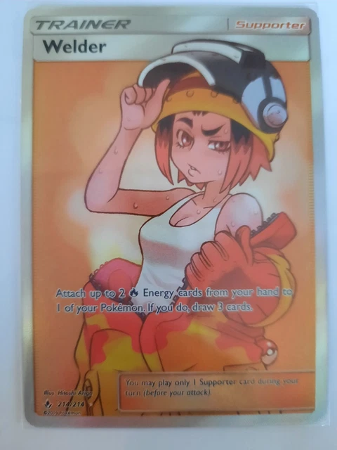 Welder 214/214 Unbroken Bonds - Full Art Supporter Pokemon Card - Near Mint