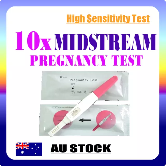 10x MIDSTREAM PREGNANCY TEST URINE HPT KITS, FREE POST, EARLY