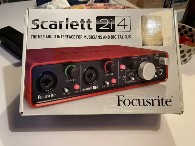 Focusrite Scarlett 2i4 4th Gen. USB Audio Interface - Red