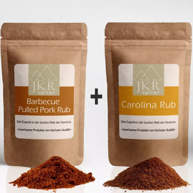 250g BBQ Pulled Pork Rub + 250g Barbecue Carolina Rub Kombi Grillgewürz Angebot