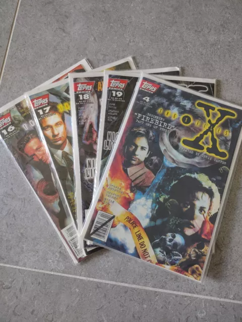 X-Files Collectible Vintage Topps Comic Books Lot #4 #16 #17 #18 #19