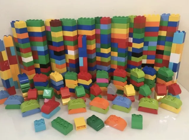 Large Bulk Lot of 260 LEGO Duplo Blocks Pieces , Car , Bumble Bee “dd”