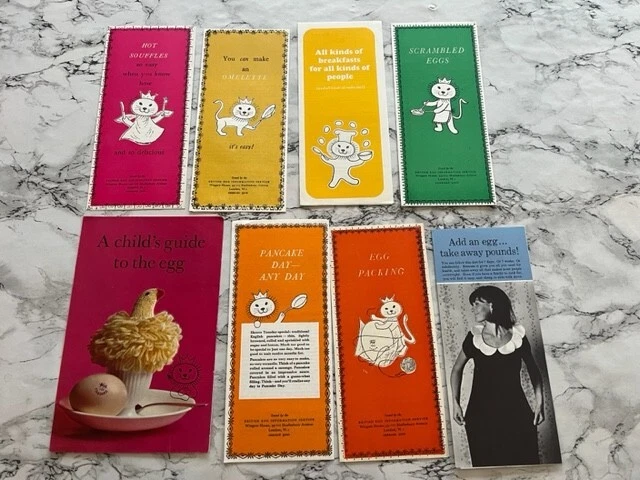 Vintage leaflets British Egg Information Service x 8 - vgc