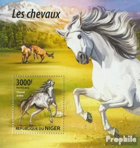 Briefmarken Niger 2015 Mi Block 440 (kompl. Ausg.) postfrisch Pferde