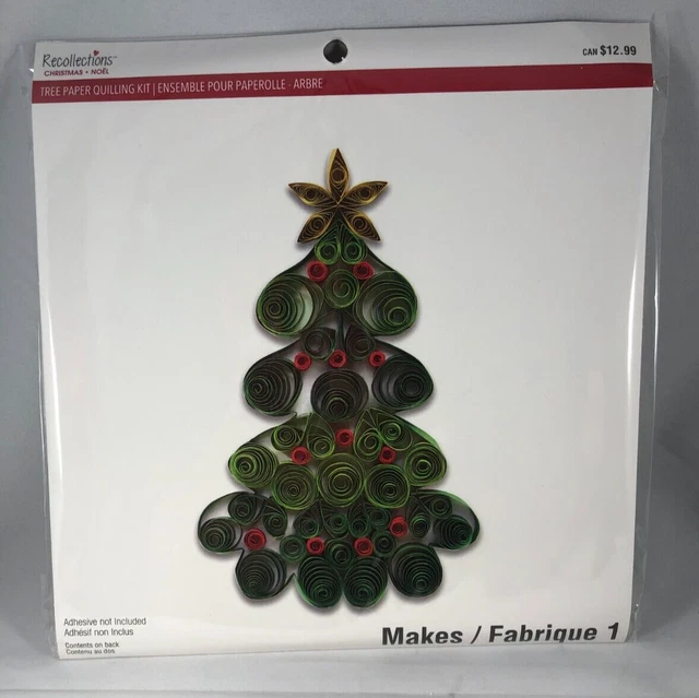 Recuerdos Navidad - Kit de plumas de papel de árbol