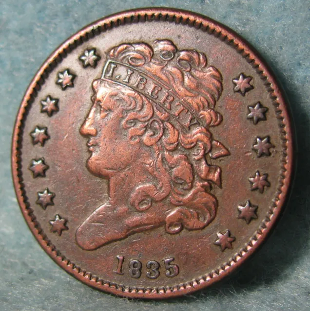 1835 Classic Head Half Cent High Grade Old US Coin