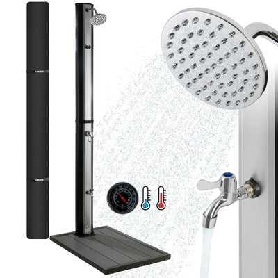 AREBOS Elemento da pavimento per doccia solare Piscina Giardino Doccia Piscina Piatto da pavimento doccia 