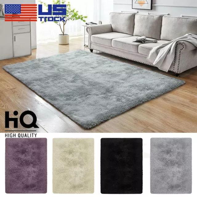 Large Area Rug Soft Shag Fluffy Rugs Carpets Floor Mat for Bedroom Living Room