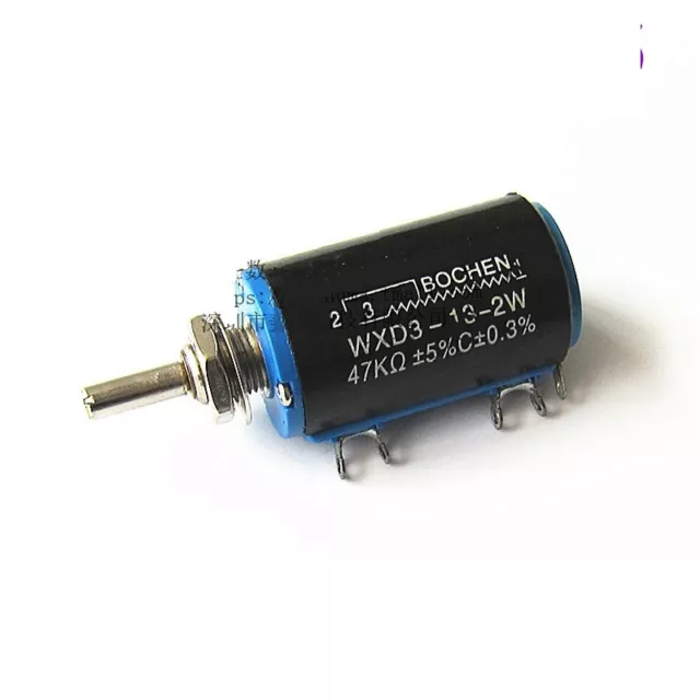 WXD3-13-2W 47K ohm Rotary Multiturn Wirewound Potentiometer AU NEW