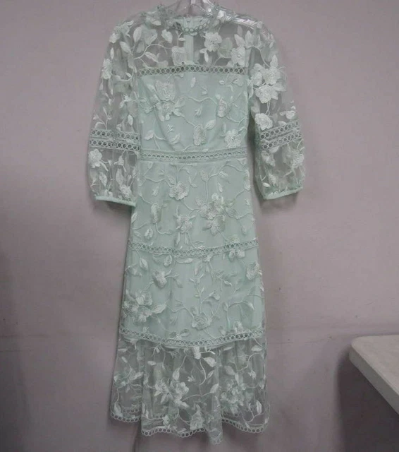 TED BAKER US 2/TB 0 Tabii Lace Floral Midi Dress Mint $52.99 - PicClick TED BAKER US 2/TB 0 Tabii Lace Floral Midi Dress Mint $52.99 - PicClick