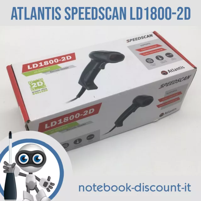 ATLANTIS Barcode Scanner LD1800-2D 640x480 SPEEDSCAN USATO COME NUOVO BOXED