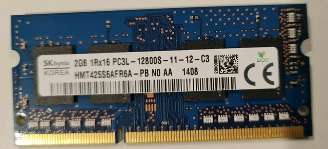 16GB RAM (2X8GB) PC3L 12800S 8 GB DDR3L 1600Mhz Sodimm
