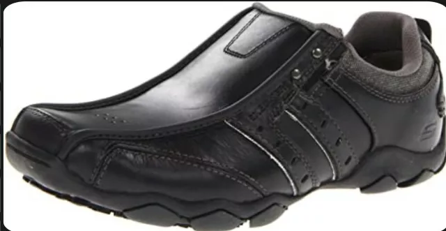 SKECHERS MENS DIAMETER Casual Slip On Shoes Style 61779 Black Size
