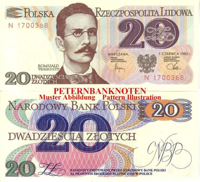 POLEN / POLAND 20 Zlotych 1982 UNC P.149  675# Kassenfrisch..