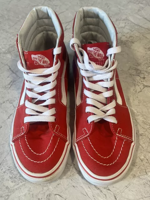 Vans Sk8-Hi Racing Red True White Vn0A4Bv6Jv6 Mens Sz 3.5 Womens Sz 5