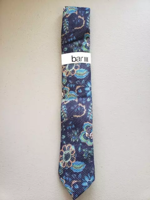 MSRP $55 BAR III Mens Tie Blue Floral