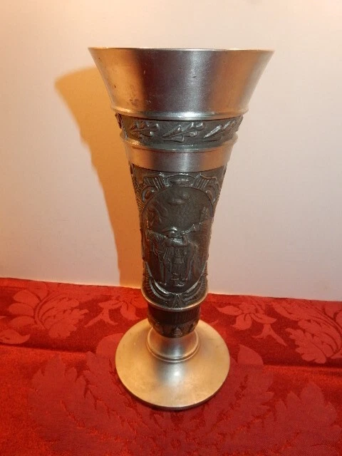 Vintage Pewter Maidmanns Heil Chalice/Goblet