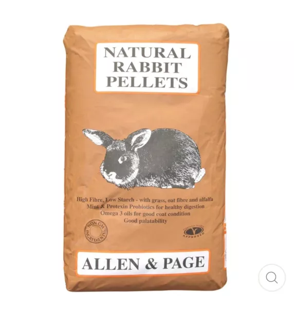 1kg Allen & Page Natural Rabbit Pellet- food with probiotics for gut health