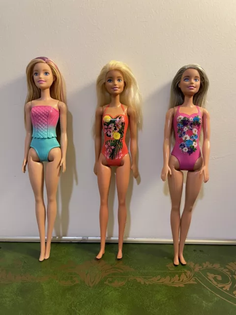 Barbie Water Play Lot Of 3 Dolls