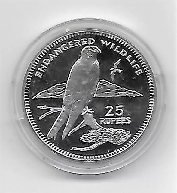 77 Republic of Seychelles - 1995, 25 rupees, proof - Endangered Wildlife, silver