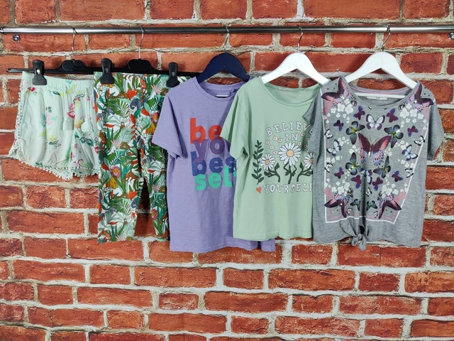 Bundle Ragazze Età 6-7 Anni Gap Boden Next Etc Pantaloncini Grafici Set 122Cm