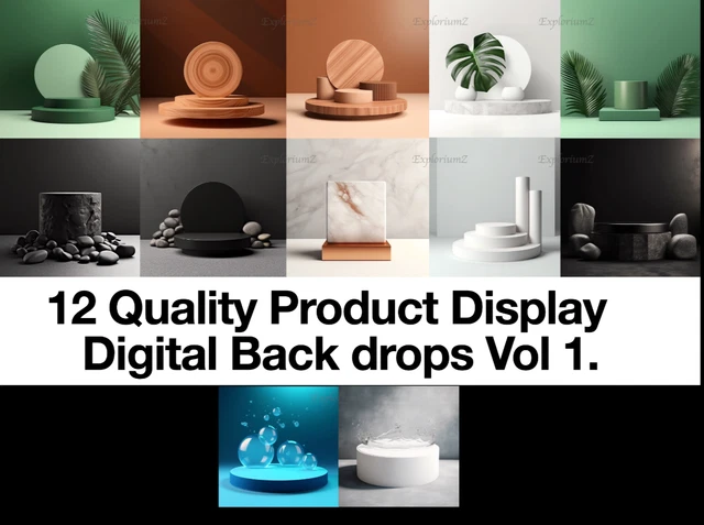 12 Quality Product Display Digital backdrops Vol.1