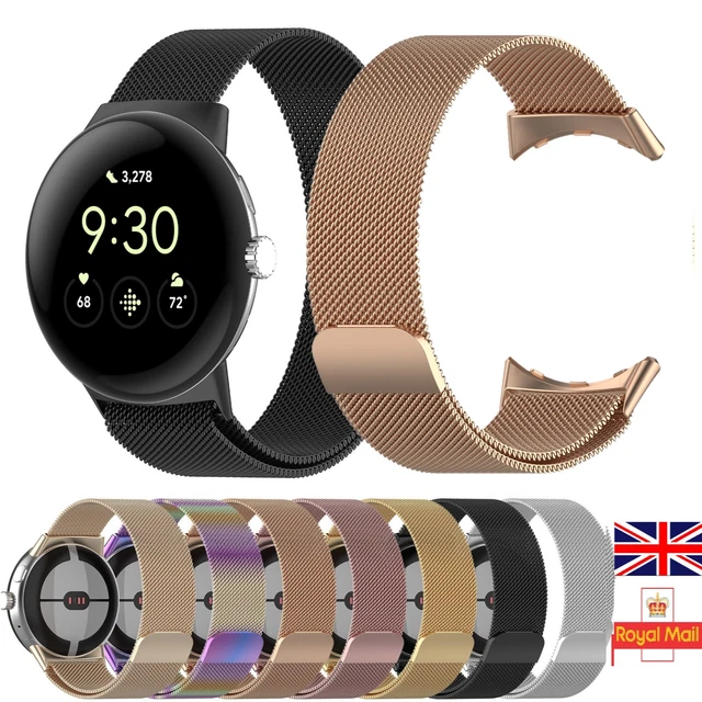 Google Pixel Watch/Watch 2 Stainless Steel Strap Metal Replacement Sport Strap