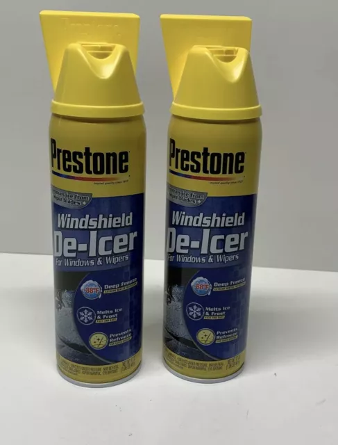 Prestone Windshield De-Icer With Built-In Ice Scraper, 17oz Spray