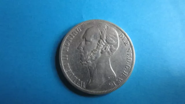 Niederlande Silber Willem II 1 Gulden 1848 in f.ss