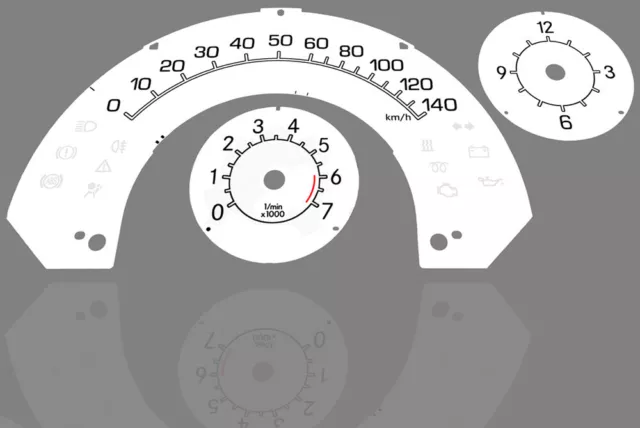 Disco Adatto A per Smart 450 Benzina Bianco Kmh Calibro Tachimetro Quadrante Set