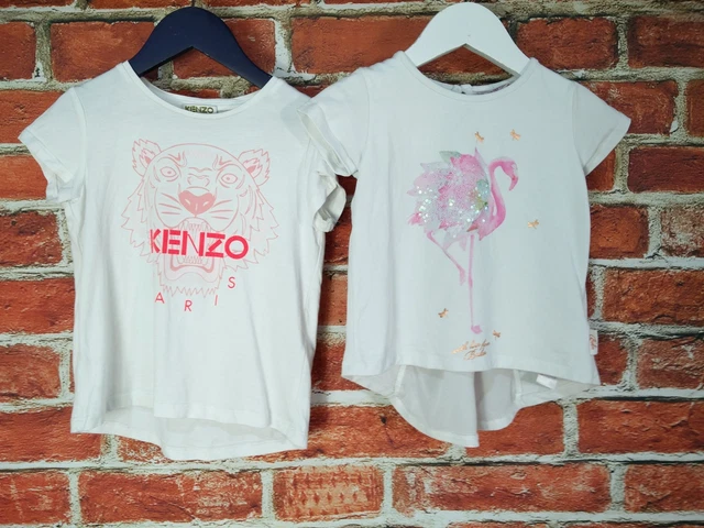 Girls Bundle Aged 4-5 Year Ted Baker Kenzo Short Sleev T-Shirt Flamingo 110Cm