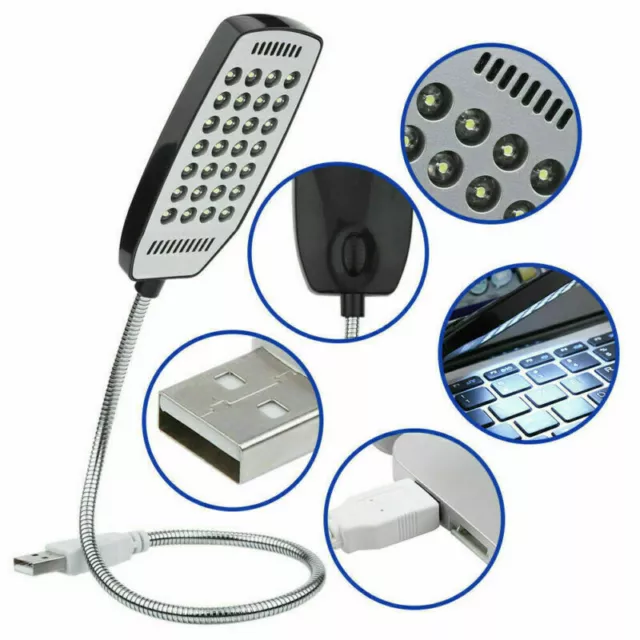 Bright Flexible Mini 28LEDS USB Light Computer Lamp Laptop PC Desk Reading