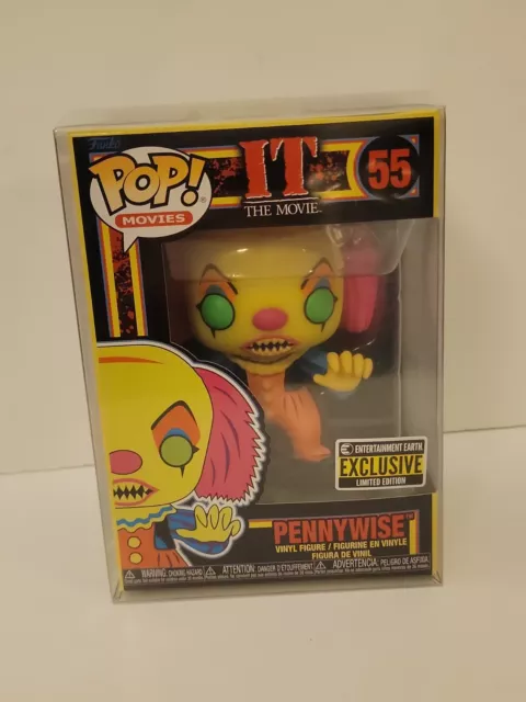 FUNKO POP! MOVIES IT The Movie Pennywise Black Light #55 EE Excl w