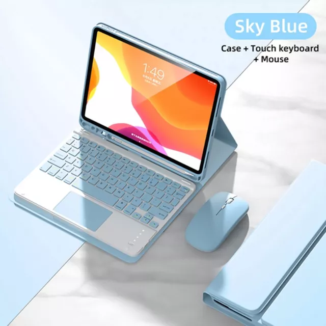 Touchpad Keyboard Case Cover For iPad 5/6/7/8/9th Gen Air 10.9" 5 4 3 2 Pro 11"