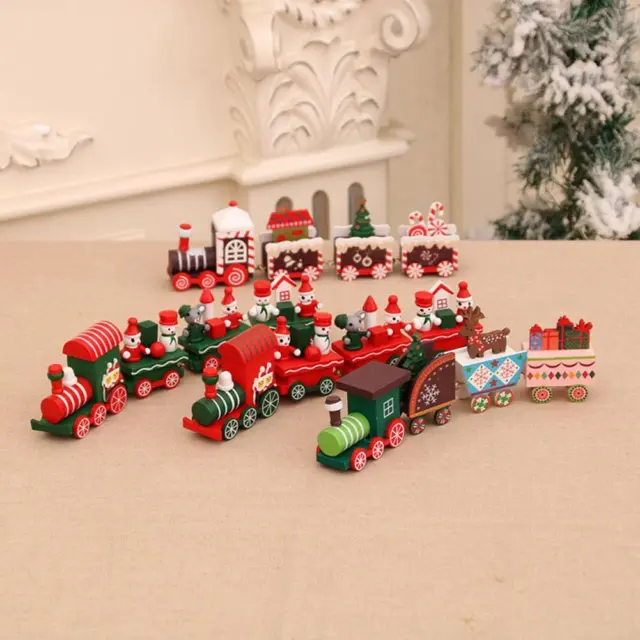 HANDMADE WOODEN CHRISTMAS Train Ornament for Tree Decoration $10.85 ...