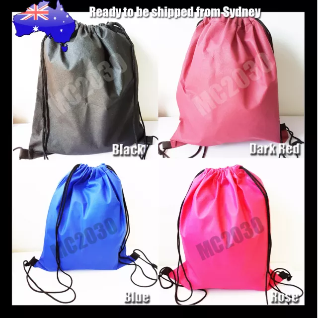 Brand NewPremium School Drawstring Duffle Bag Sport Gym Swim Dance Shoe Backpack