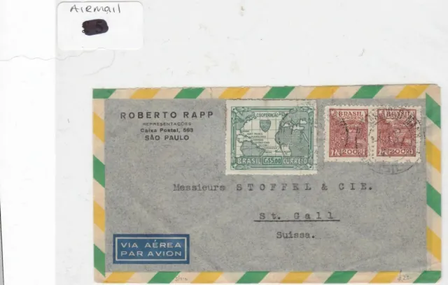 Brazil airmail stamp cover Ref 9068