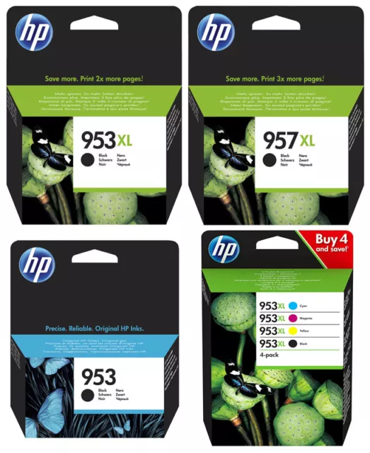 CARTUCCE ORIGINALI HP 953 953xl 957 tinte officeJet Pro 8210 8218 8710 8715 8720