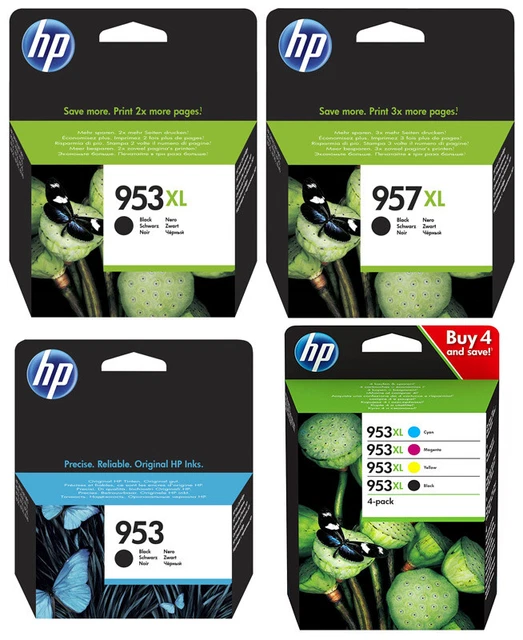 ORIGINAL HP 953 953xl 957 TINTE PATRONEN OfficeJet Pro 8210 8218 8710 8715 8720