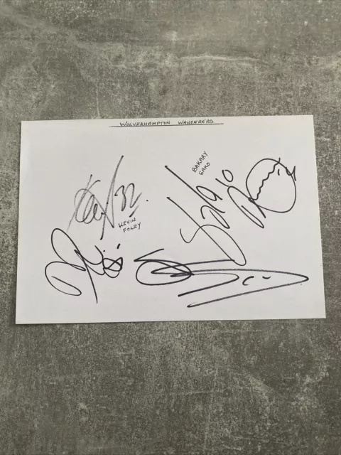16 X Wolves FC signatures - hand signed - white autograph paper
