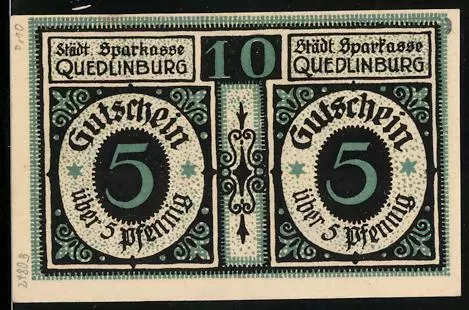 Notgeld Quedlinburg, 5 Pfennig, Kämpfe in der Stadt anno 1477