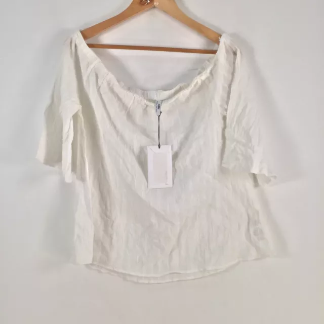 NEW Camilla and marc womens blouse top size 12 buenos aires white cotton 070686