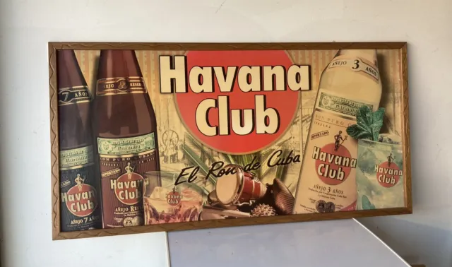 cartello pubblicitario Vintage anni 80 Havana Club
